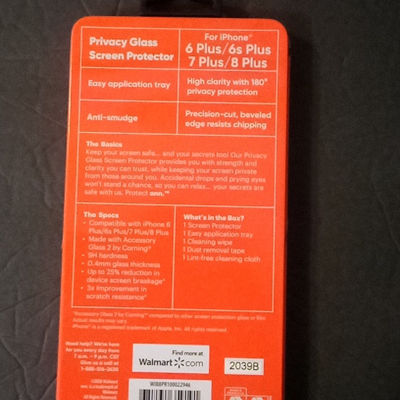Protect onn privacy glass screen protector - Picture 2 of 2
